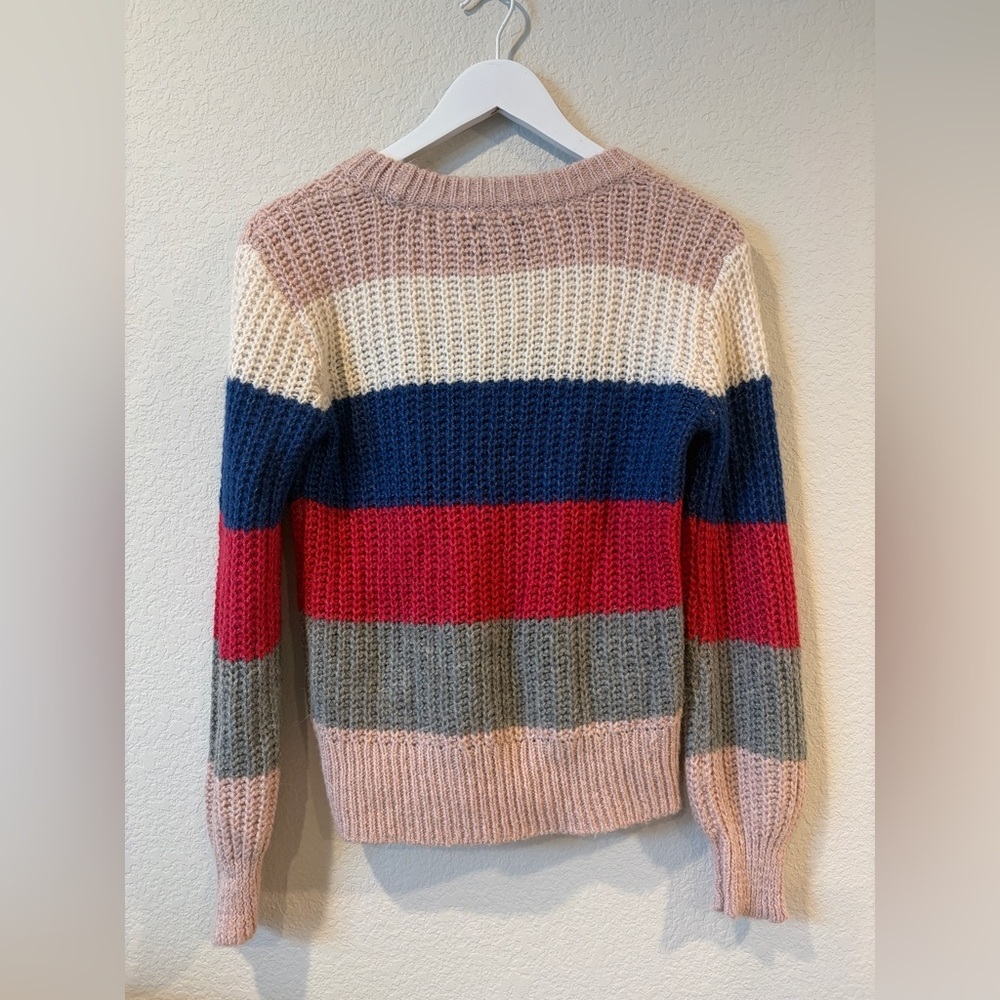 Abercrombie & Fitch Women’s Bold Striped Wool/Alpaca Blend Crew Neck Sweater - S - Picture 2 of 7